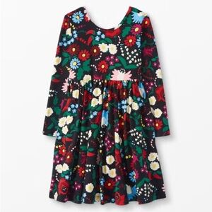 Hanna Andersson celebration Floral Kids Dress  6/7Y Lily of the valley